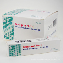 Benoquin Forte Monobenzone Cream USP20% 20g for Vitiligo/Leucoderma/Piebald Skin Vitiligo
